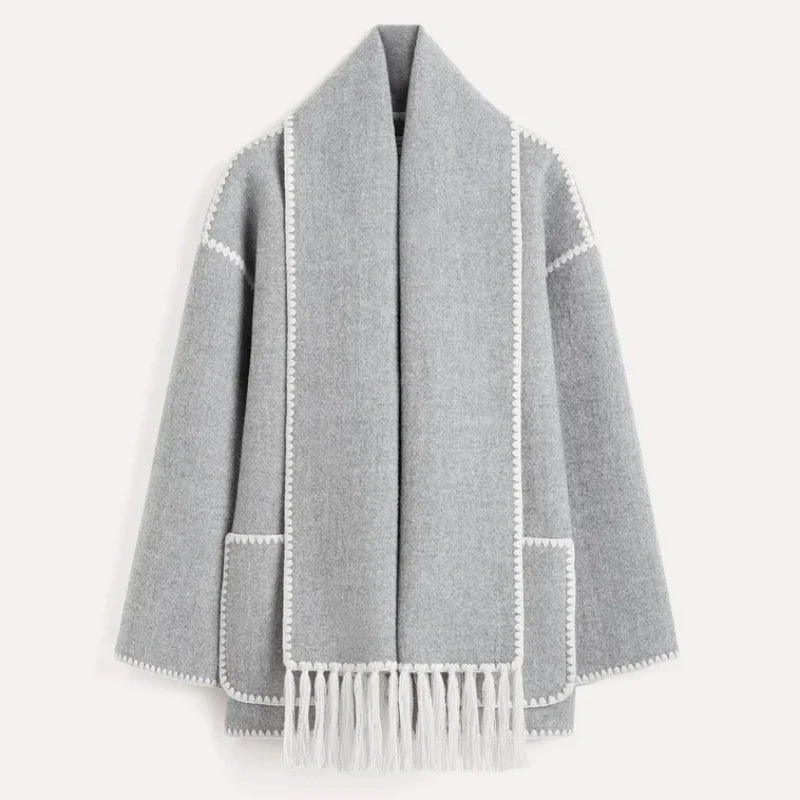 Boreal Ridge | Wool-Blend Scarf Coat
