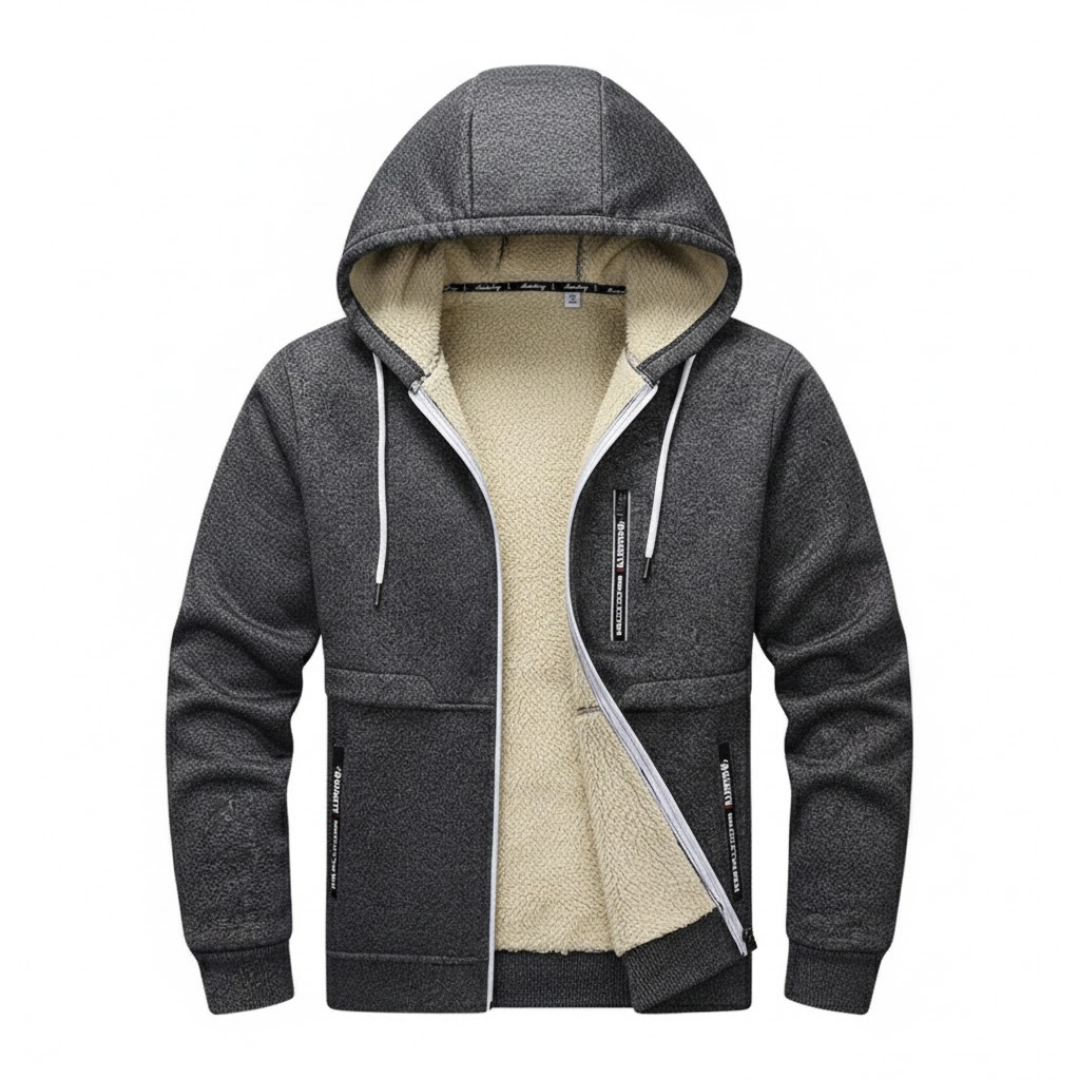 Marc | Stylish Fleece-Lined Hoodie Jacket for Men’s Casual Wear