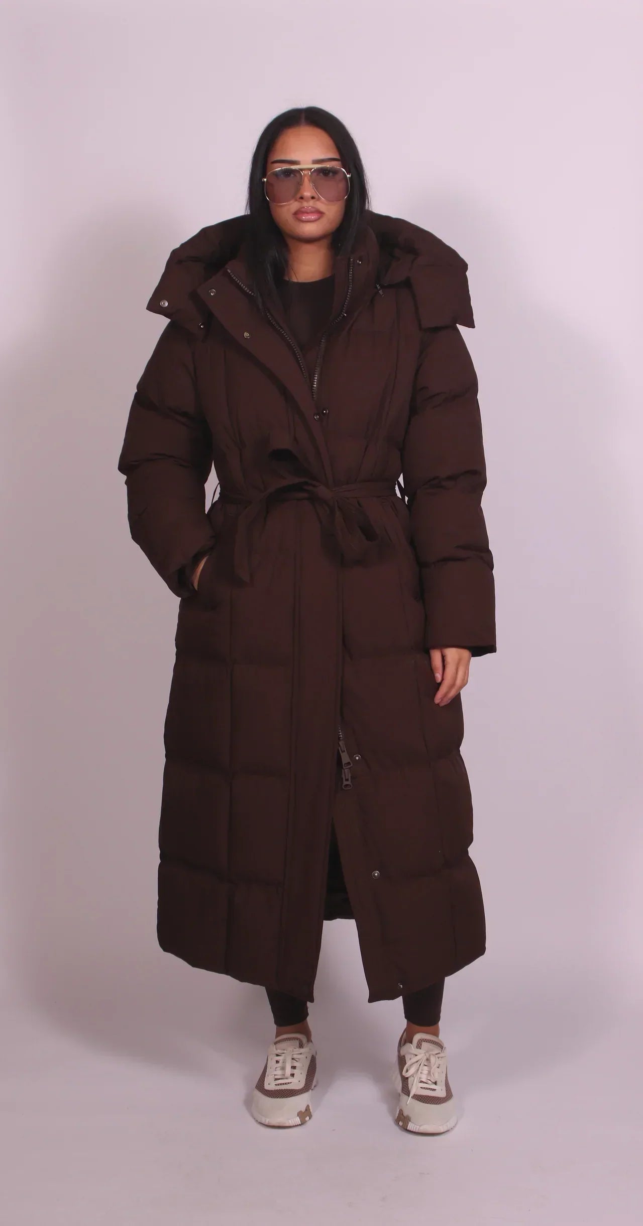 Alpine North | Long Belted Puffer Coat