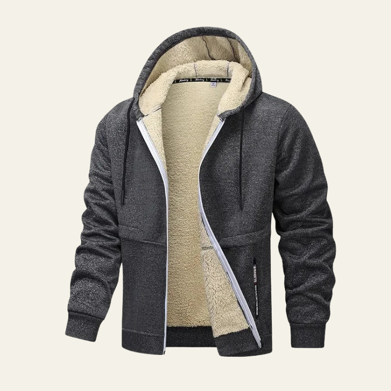 Marc | Stylish Fleece-Lined Hoodie Jacket for Men’s Casual Wear