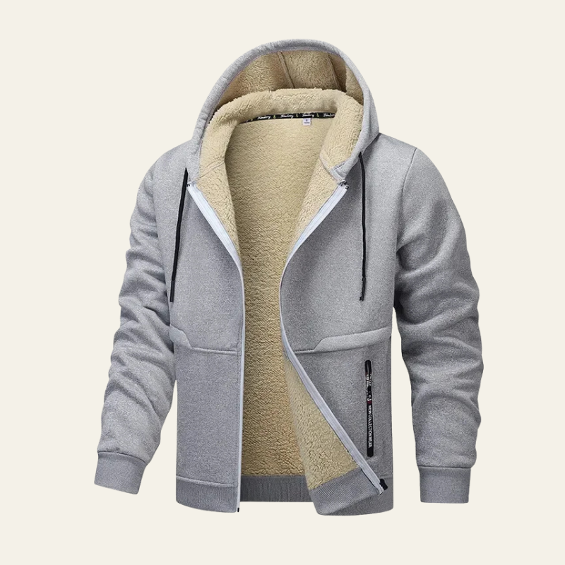 Marc | Stylish Fleece-Lined Hoodie Jacket for Men’s Casual Wear