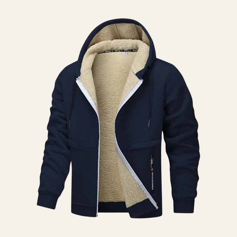 Marc | Stylish Fleece-Lined Hoodie Jacket for Men’s Casual Wear