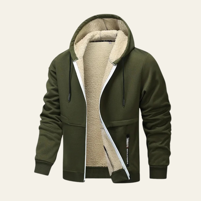Marc | Stylish Fleece-Lined Hoodie Jacket for Men’s Casual Wear