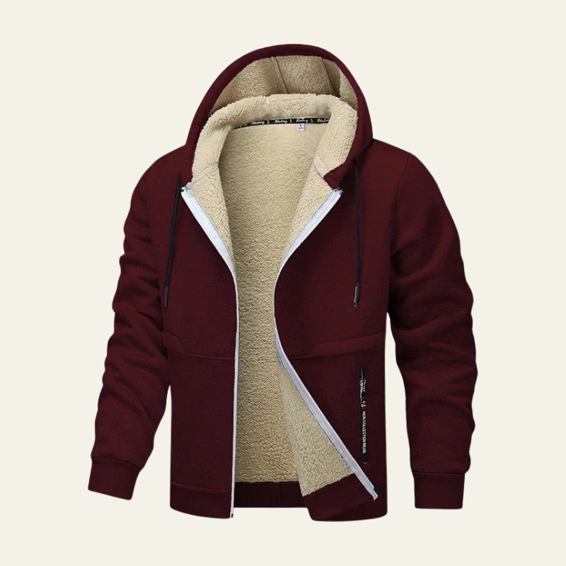 Marc | Stylish Fleece-Lined Hoodie Jacket for Men’s Casual Wear