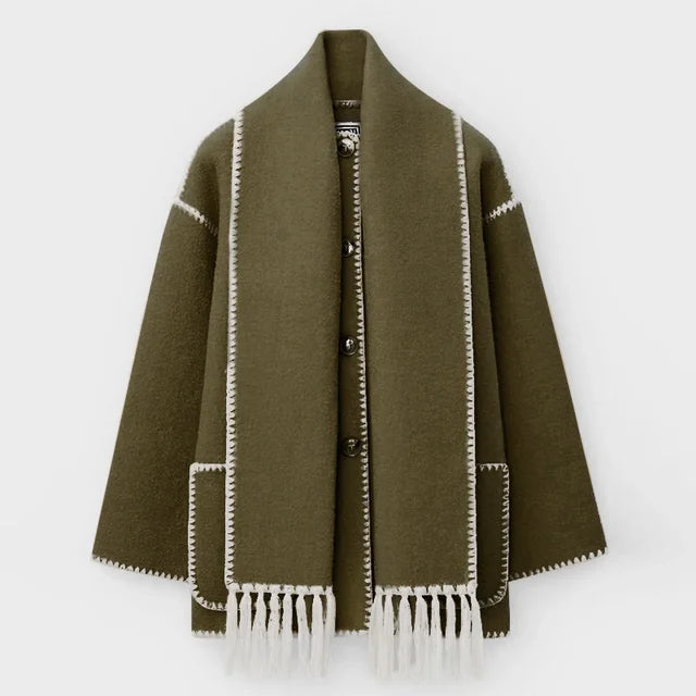 Boreal Ridge | Wool-Blend Scarf Coat