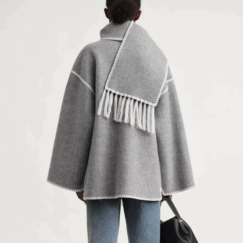 Boreal Ridge | Wool-Blend Scarf Coat