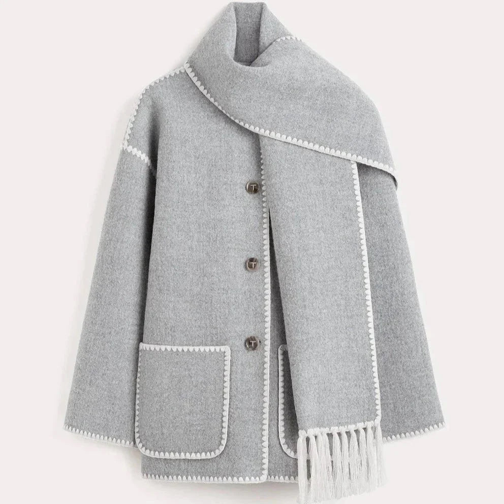 Boreal Ridge | Wool-Blend Scarf Coat