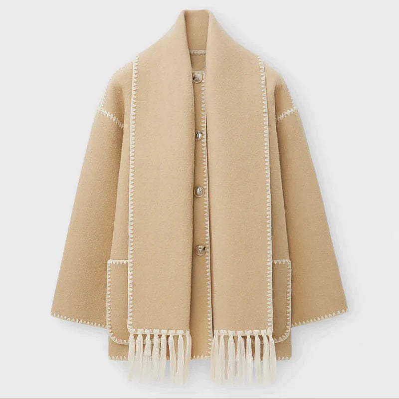 Boreal Ridge | Wool-Blend Scarf Coat